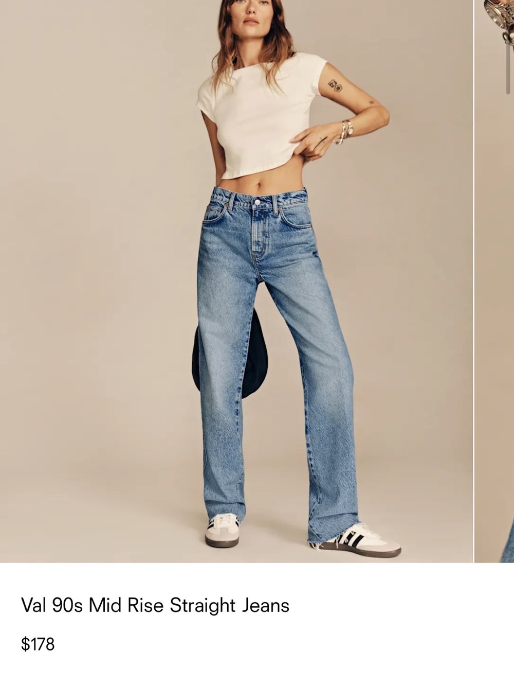 Reformation Light Blue Straight Leg Jeans